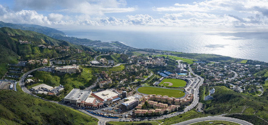 aerial view of Pepperdine