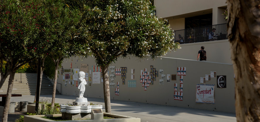 Delores statue at Pepperdine